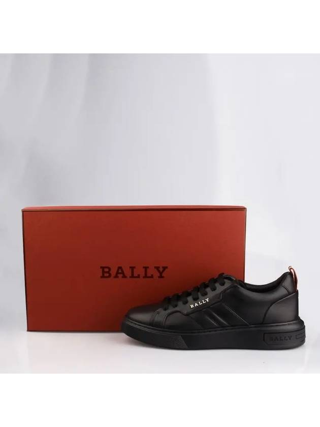 Maxim Leather Low Top Sneakers Black - BALLY - BALAAN 4