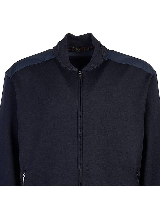 Horizon Silk Virgin Wool Bomber Jacket Navy - LORO PIANA - BALAAN 5