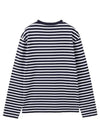 Fox Head Patch Regular Marin Long Sleeve T Shirt Navy Stripes - MAISON KITSUNE - BALAAN 4