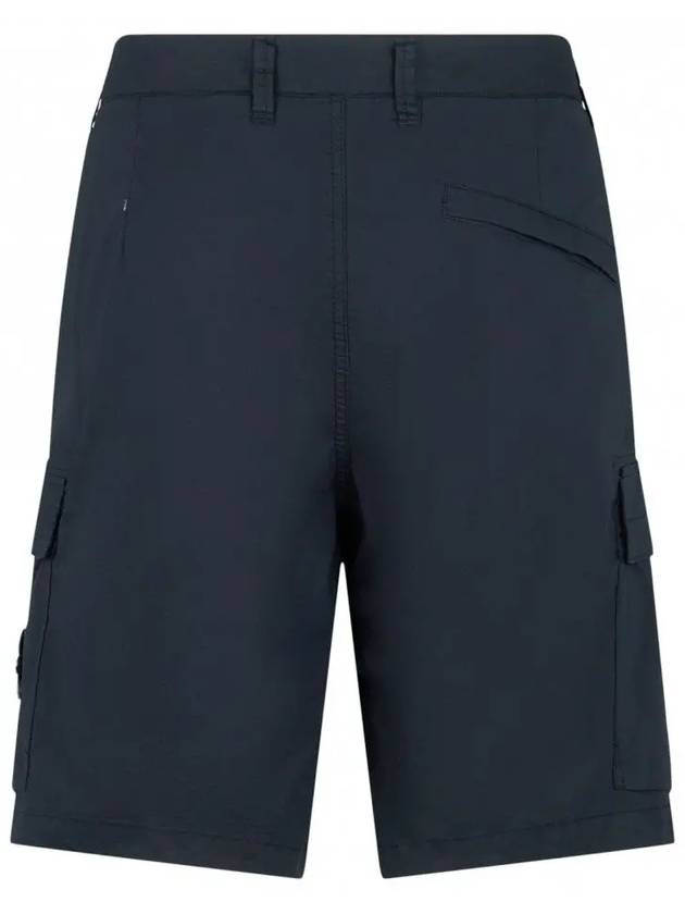 Men's Logo Patch Cargo Shorts Navy - STONE ISLAND - BALAAN 4