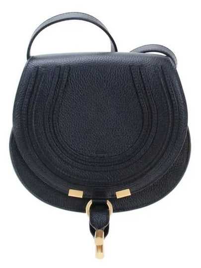 Marcie Saddle Small Grained Leather Cross Bag Black - CHLOE - BALAAN 2