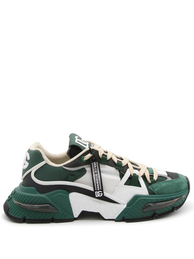 Airmaster Leather Low Top Sneakers White Green B0481007169 - DOLCE&GABBANA - BALAAN 1