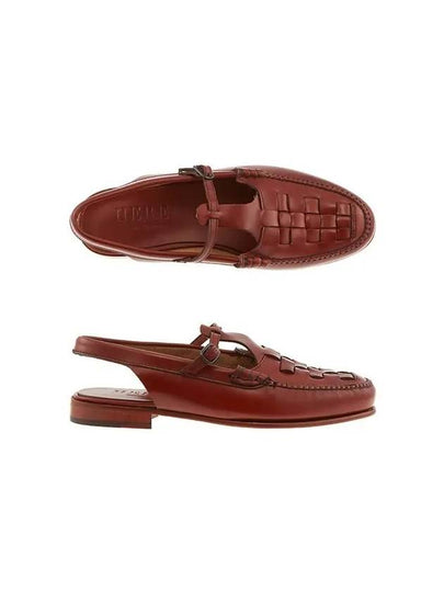 Rocketa Slingback T Bar Loafers Tan - HEREU - BALAAN 2