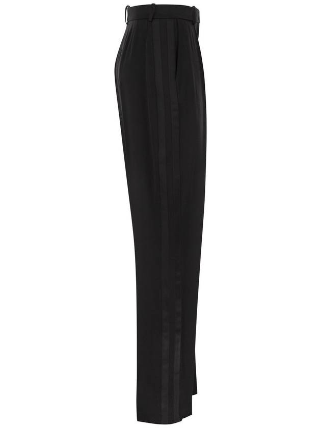 Straight satin trousers with satin bands - ELISABETTA FRANCHI - BALAAN 3