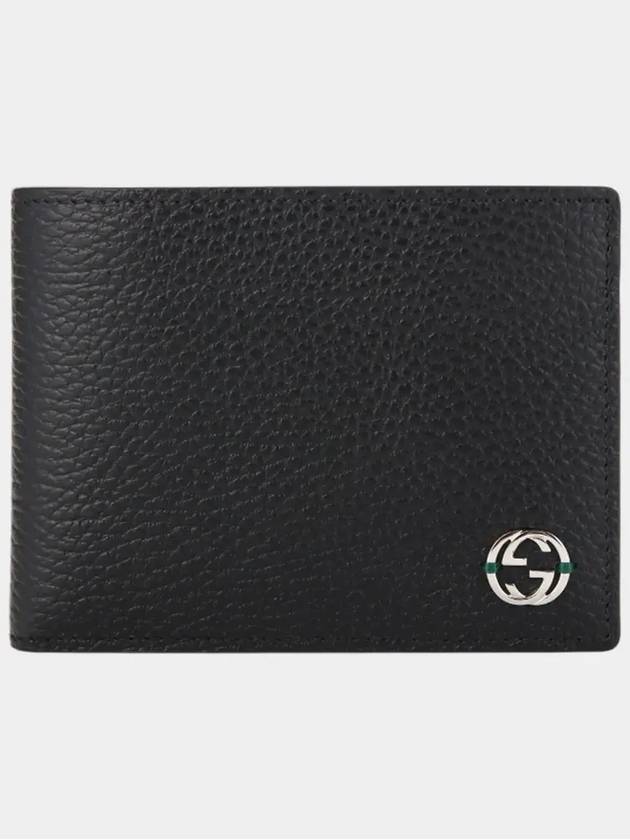 GG Interlocking Logo Two-Tone Half Wallet Green Black - GUCCI - BALAAN 7