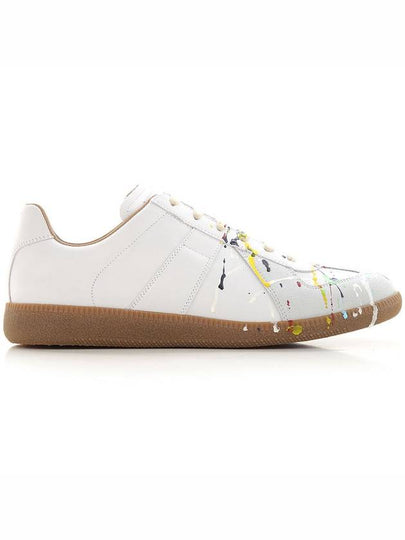 Men's Replica German Army Paint Low Top Sneakers White - MAISON MARGIELA - BALAAN 2