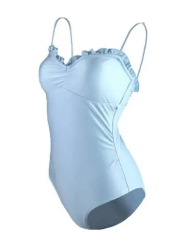 Blue gathered swimsuit - GANNI - BALAAN 1