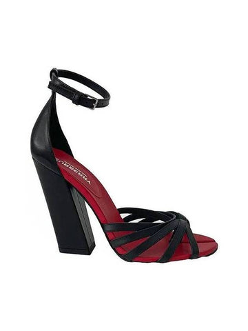 split toe leather strap sandals heels - BURBERRY - BALAAN 1