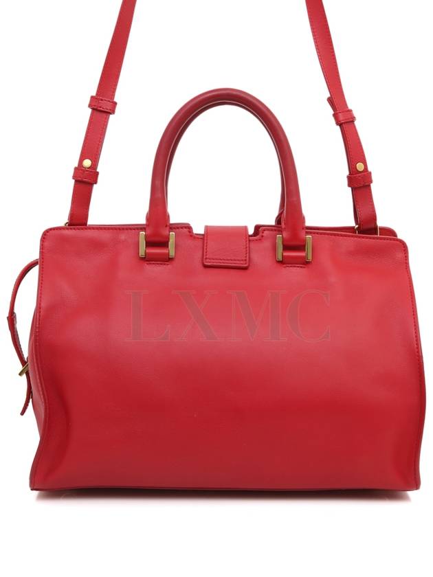 Kabachic Small Red Boston Bag 311210 - SAINT LAURENT - BALAAN 3