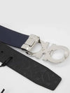 Gancini Buckle Reversible Leather Belt Navy Black - SALVATORE FERRAGAMO - BALAAN 6