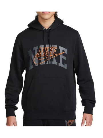 Men's Club Fleece Pullover Hoodie Black - NIKE - BALAAN 1