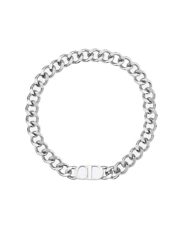 Essentials CD Icon Chain Link Necklace Silver - DIOR - BALAAN 1