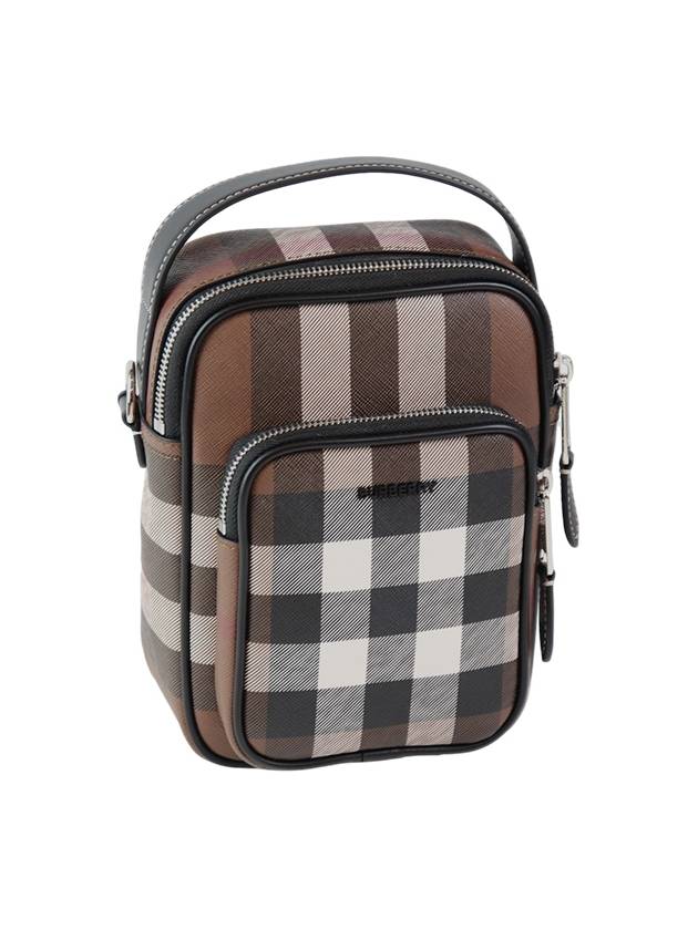 Tech Cotton Check Messenger Bag Brown - BURBERRY - BALAAN.