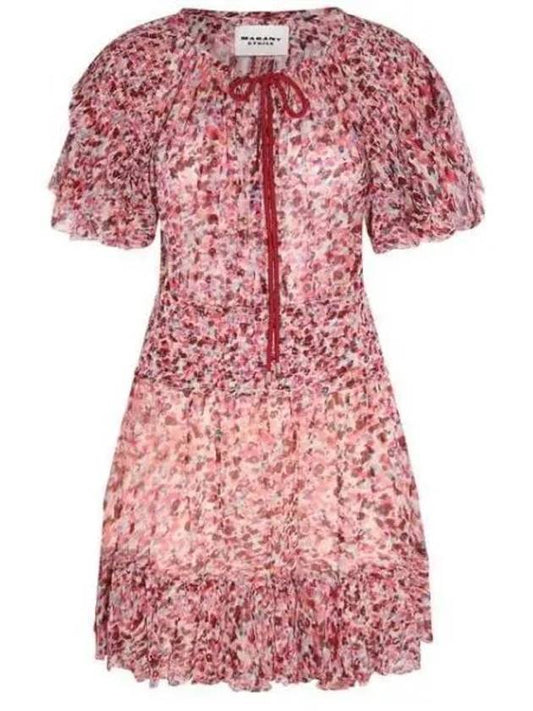 Florize Print One Piece Raspberry Ecru RO0032FAA1J49ERYEC 968602 - ISABEL MARANT - BALAAN 1