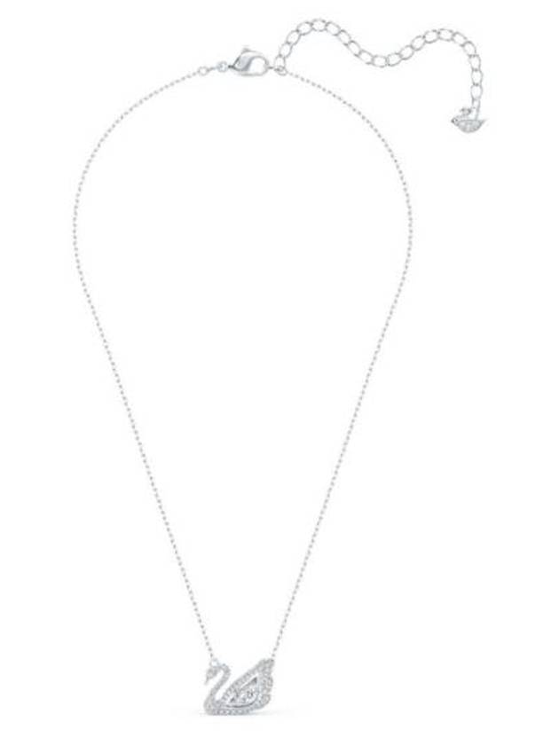 Iconic Swan Pendant Necklace White Silver - SWAROVSKI - BALAAN 3