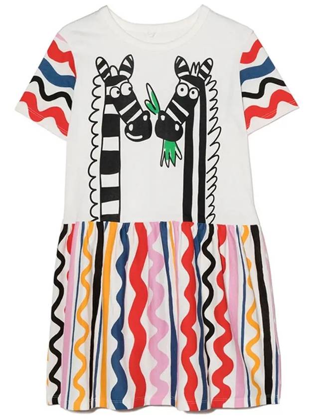 Kids Women s Striped Dress 8Q1AE1 Z0168 100NE - STELLA MCCARTNEY - BALAAN 1