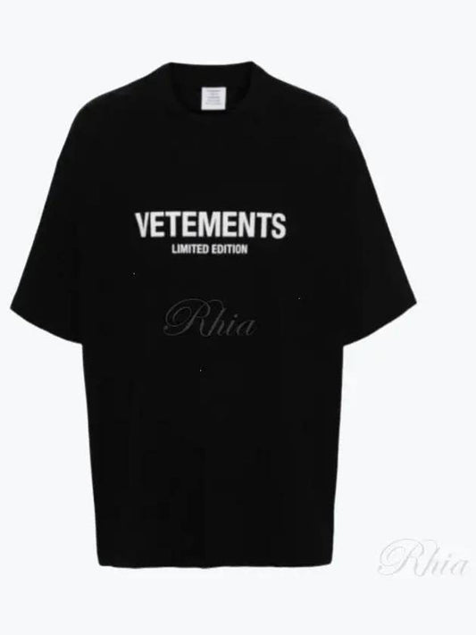 Logo Print Short Sleeve T-Shirt Black - VETEMENTS - BALAAN 2