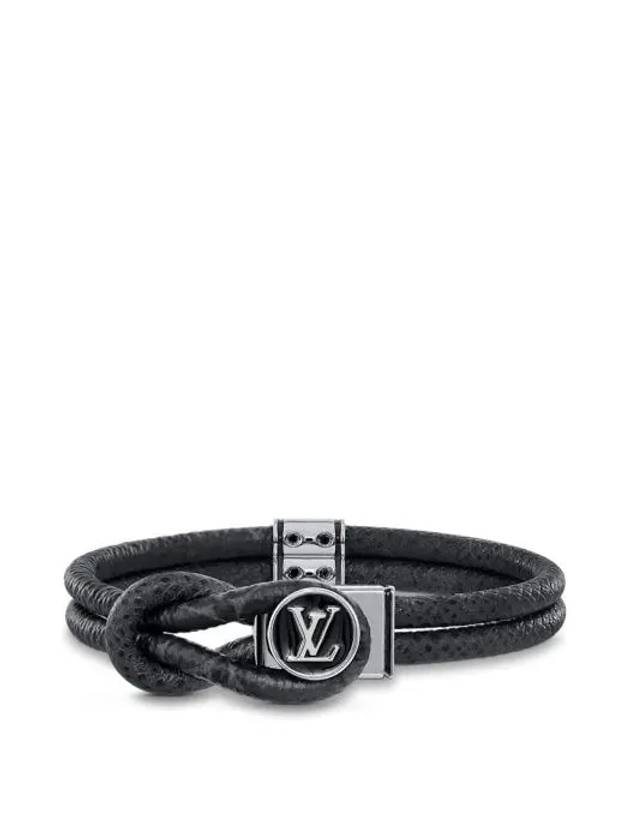 Loop It Monogram Bracelet Silver Black - LOUIS VUITTON - BALAAN 3