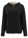 Women's Monilli French Terry Zip-Up Hoodie Black - BRUNELLO CUCINELLI - BALAAN 2