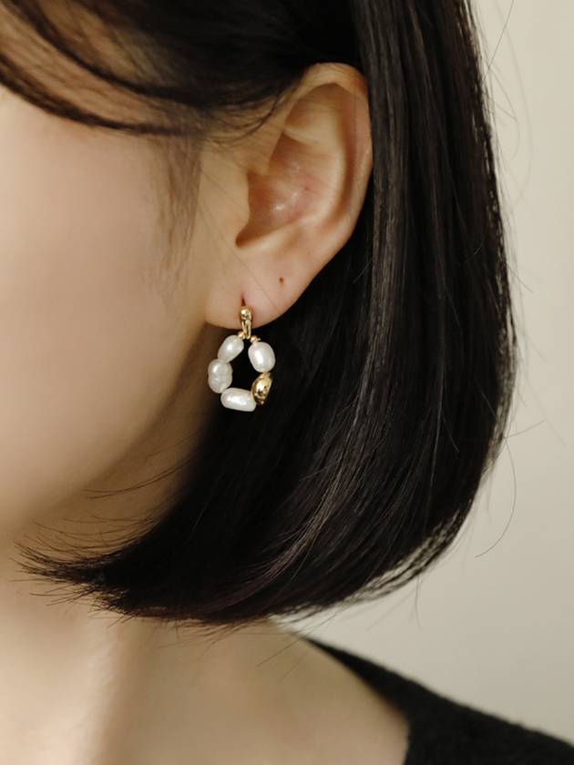 Pearl Rondure Earring Silver - SOSOO - BALAAN 2