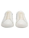 Men's Andy Leather Low Top Sneakers White - SAINT LAURENT - BALAAN 4