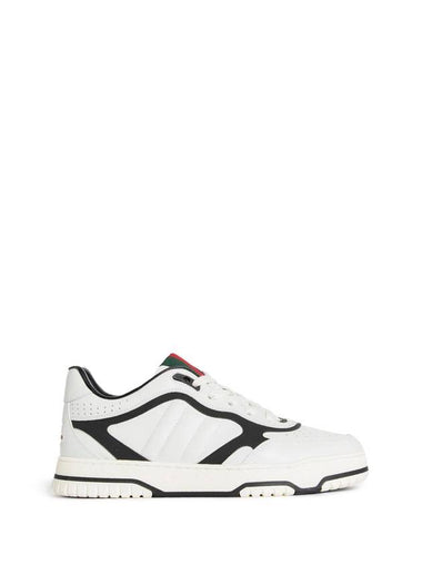 Reweb Leather Low Top Sneakers White - GUCCI - BALAAN 1