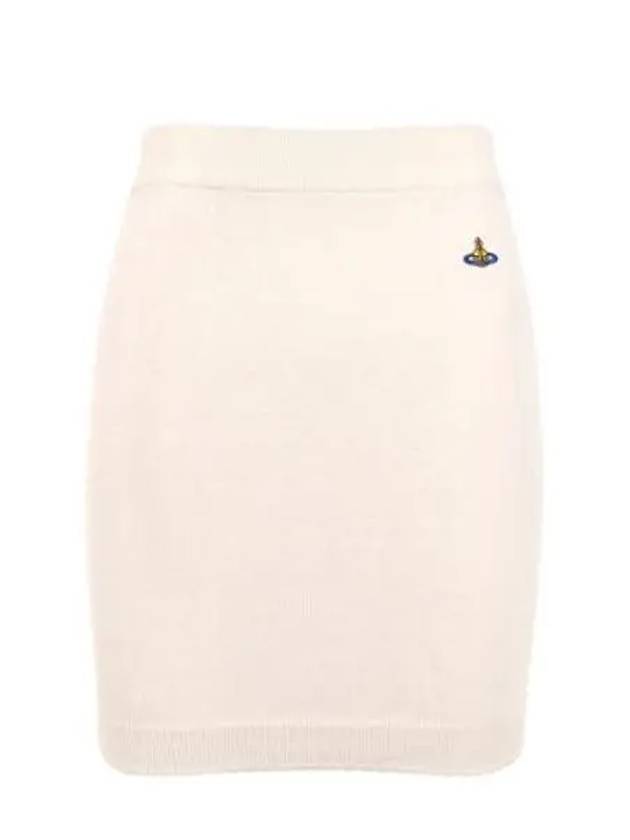 Bea Logo Knit Mini H-Line Skirt Cream - VIVIENNE WESTWOOD - BALAAN 2