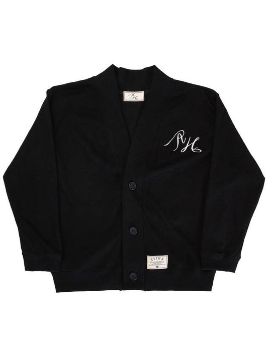 ah24 02cabk logo cardigan logo cardigan Black - ASIHA - BALAAN 1