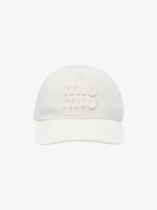 Logo Ball Cap White - MIU MIU - BALAAN 3