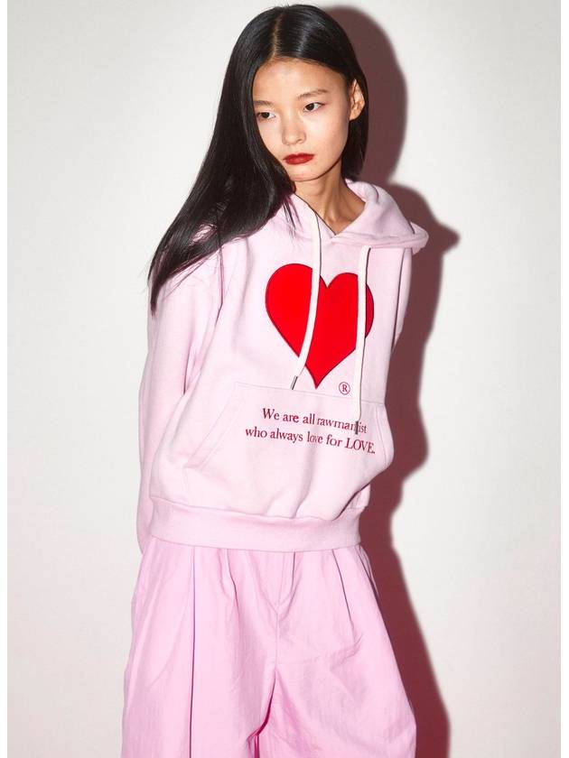 Love Heart Logo Hoodie Pink - RAWMANTICS - BALAAN 2