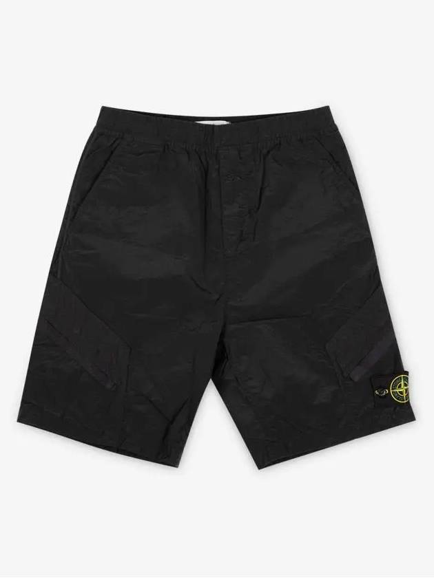 Logo Wappen Patch Shorts Black - STONE ISLAND - BALAAN 3