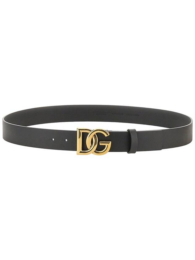 Logo Leather Belt Black Gold - DOLCE&GABBANA - BALAAN 4