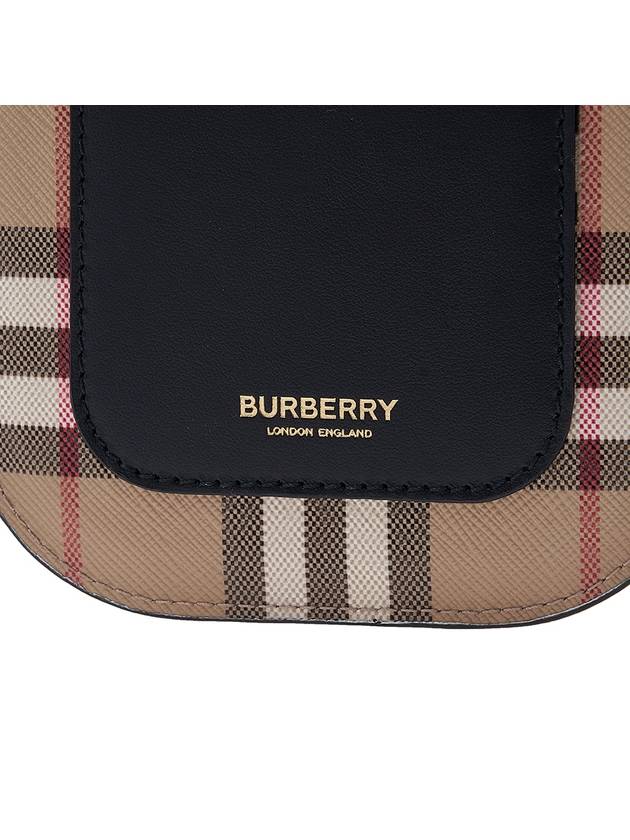 Vintage Check And Strap Phone Case Beige Black - BURBERRY - BALAAN.