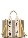 Woody Small Canvas Tote Bag Yellow Beige - CHLOE - BALAAN 2