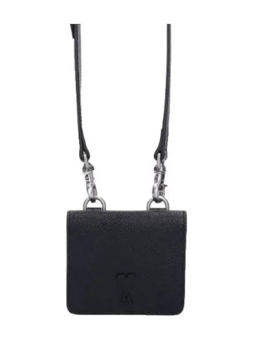 De Coeur Strap Card Holder Black Wallet - AMI - BALAAN 1