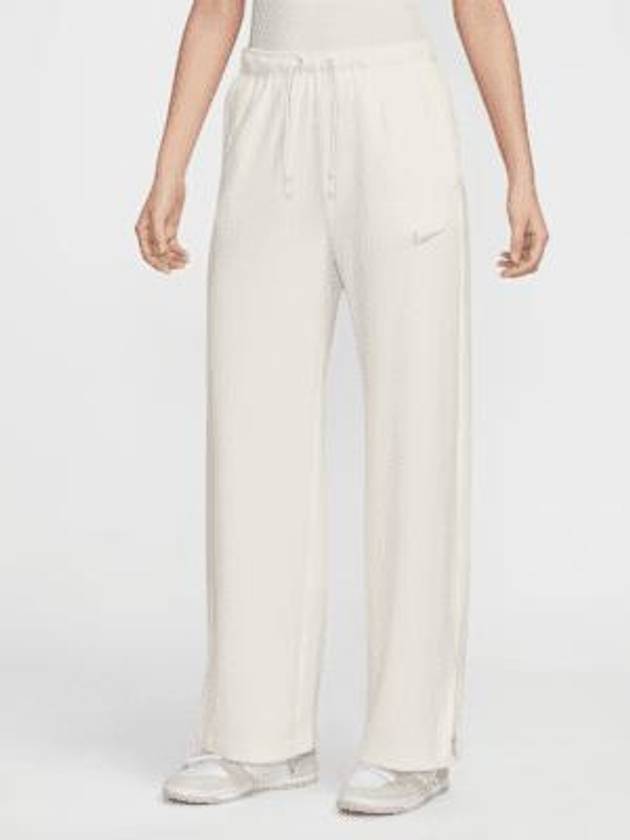 Sportswear Velor Velvet High Waist Wide Leg Track Pants White - NIKE - BALAAN 2