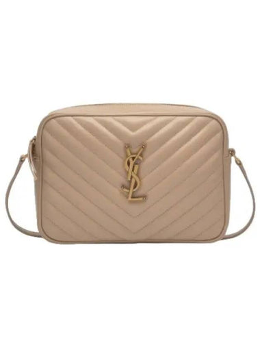 Lou Quilted Leather Shoulder Bag Dark Beige - SAINT LAURENT - BALAAN 1