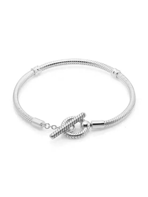 Moments T-Bar Snake Chain Bracelet Silver - PANDORA - BALAAN 1