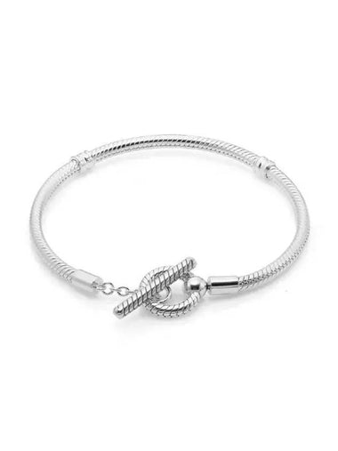 Moments T-Bar Snake Chain Bracelet Silver - PANDORA - BALAAN 1