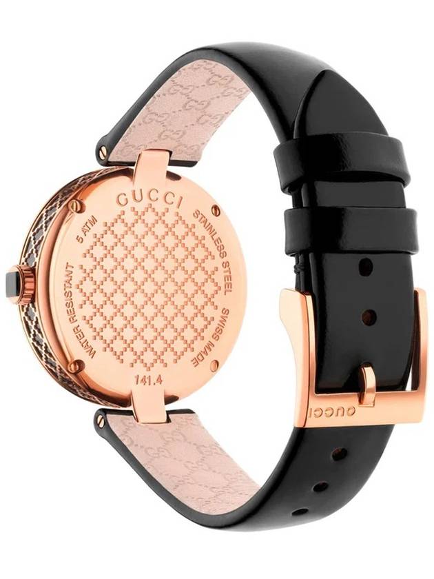 Women's Diamantissima Quartz Leather Watch Black - GUCCI - BALAAN 3