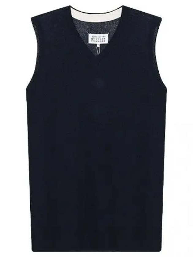 Signature Stitch Wool Knit Vest Women s - MAISON MARGIELA - BALAAN 1