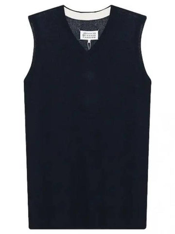 Signature Stitch Wool Knit Vest Women s - MAISON MARGIELA - BALAAN 1