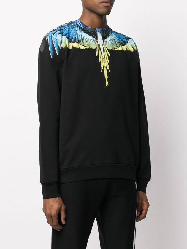 Lime Wing Crew Neck Sweatshirt Black - MARCELO BURLON - BALAAN 5