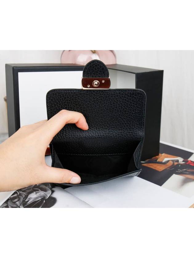 GG Interlocking Half Wallet Black - GUCCI - BALAAN 6