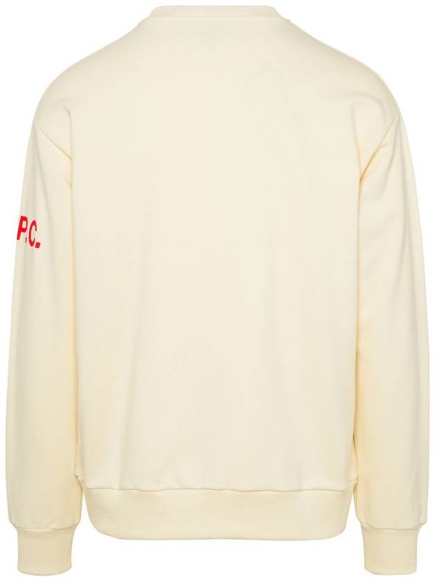 Logo Print Crew Neck Sweatshirt Ecru - A.P.C. - BALAAN 4