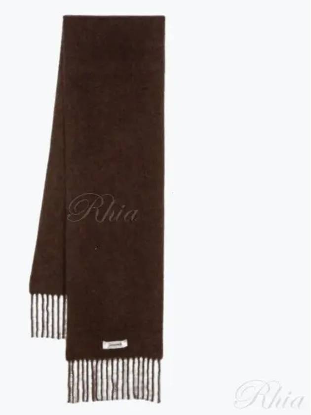 Carro Mohair Alpaca Muffler Brown - JACQUEMUS - BALAAN 2