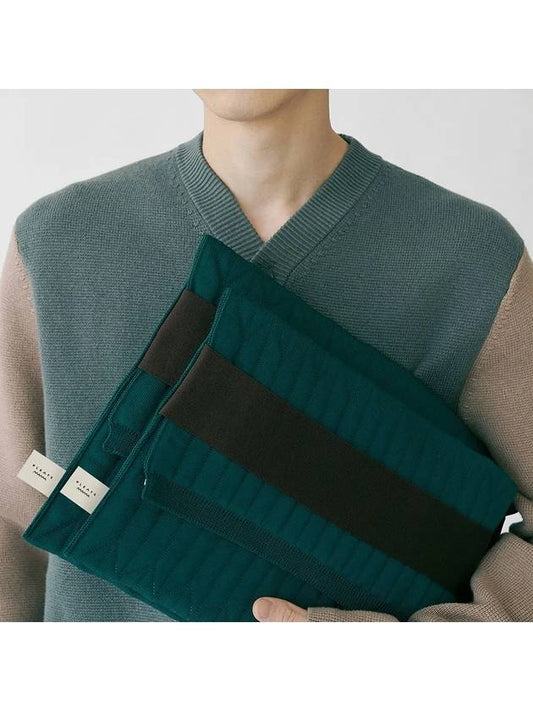 Air Knit Laptop Pouch Deep Green 13 Type - PLEATSMAMA - BALAAN 1