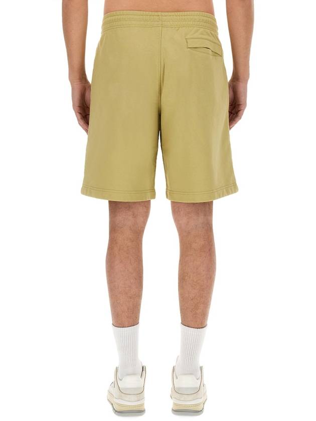 Bold Fox Head Patch Oversized Jog Shorts Mustard Green - MAISON KITSUNE - BALAAN 4