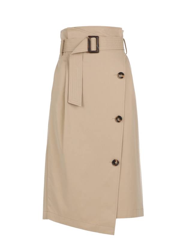 Women's Trench Unbalanced Skirt Beige - ILROZE - BALAAN 2