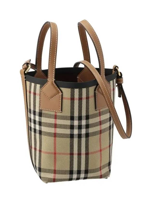 Mini London Tote Bag Archive Beige - BURBERRY - BALAAN 4